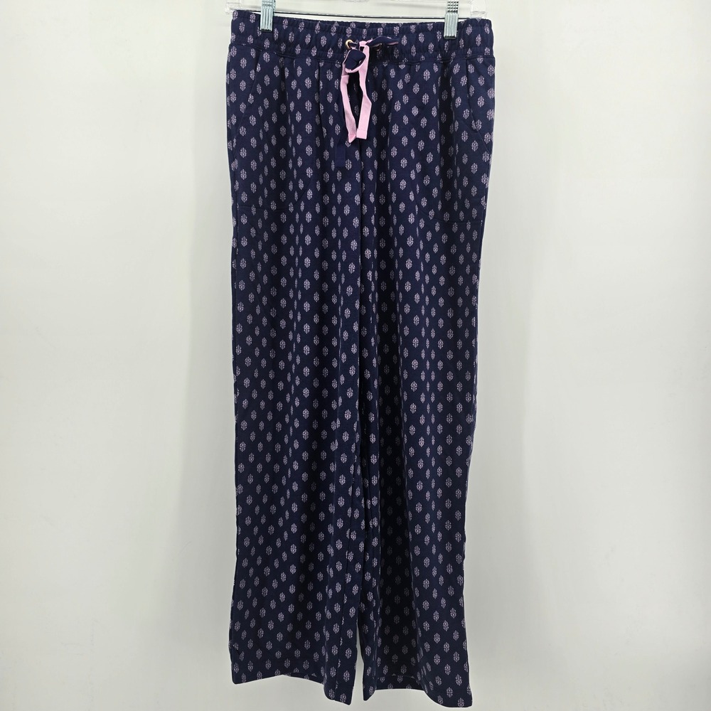 Lacey Chabert Collection Pajama Pants Womens XS Navy Pink Geometric Lounge New